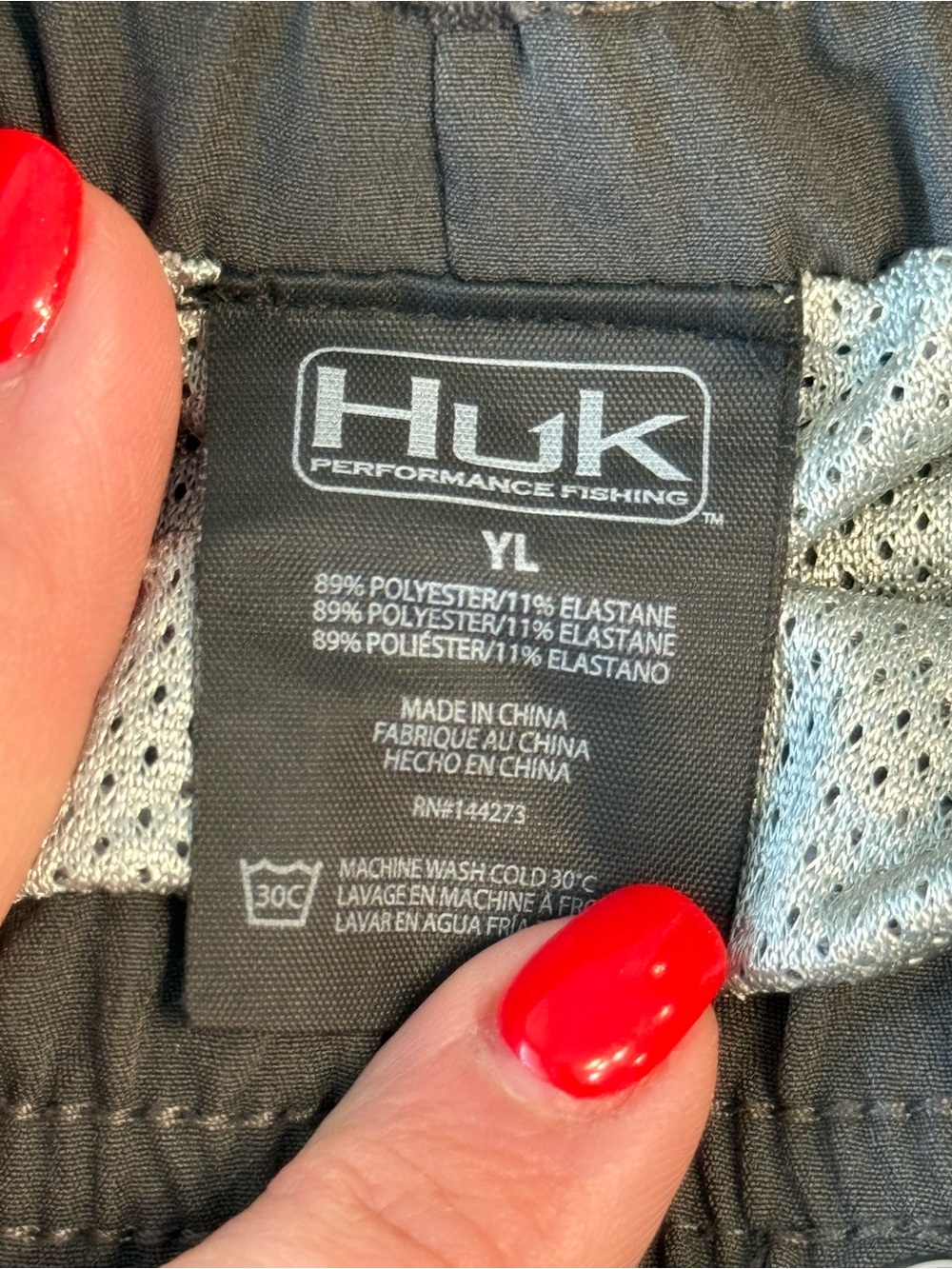 Huk Boys Pursuit Volley Shorts Gray Quick Dry Fishing Swim trunks YL dark gray - Picture 2 of 5